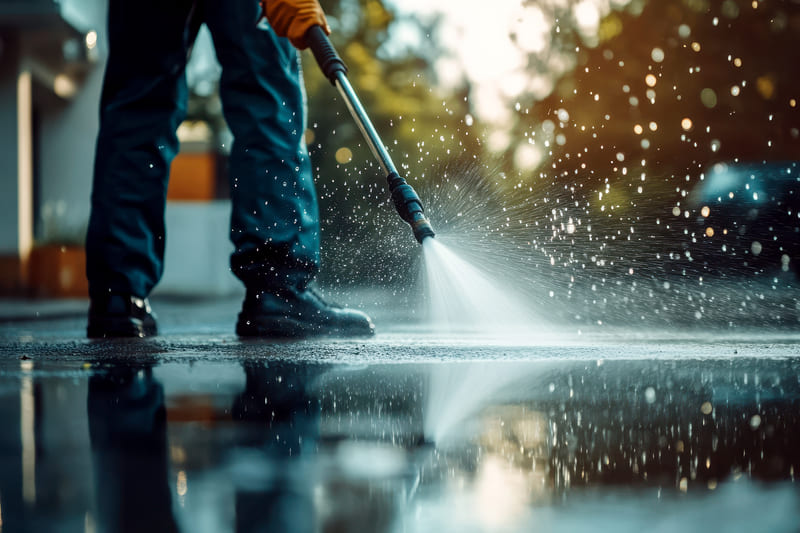 treating industrial pressure washing
