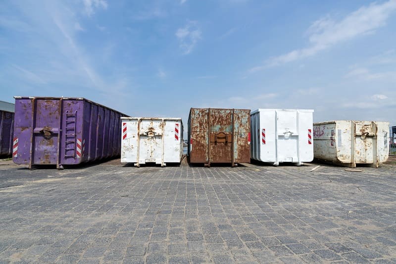 roll-off containers for waste transport