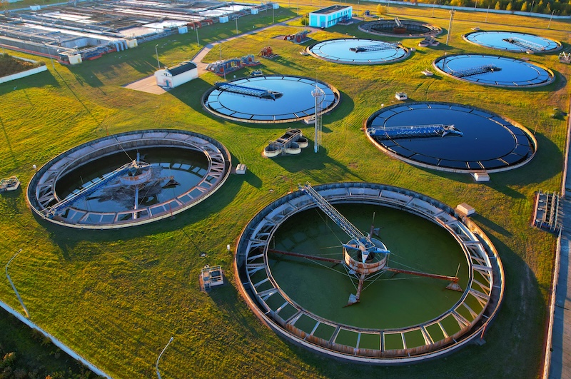Sewage Treatment Plant. Wastewater Treatment Water Use. 